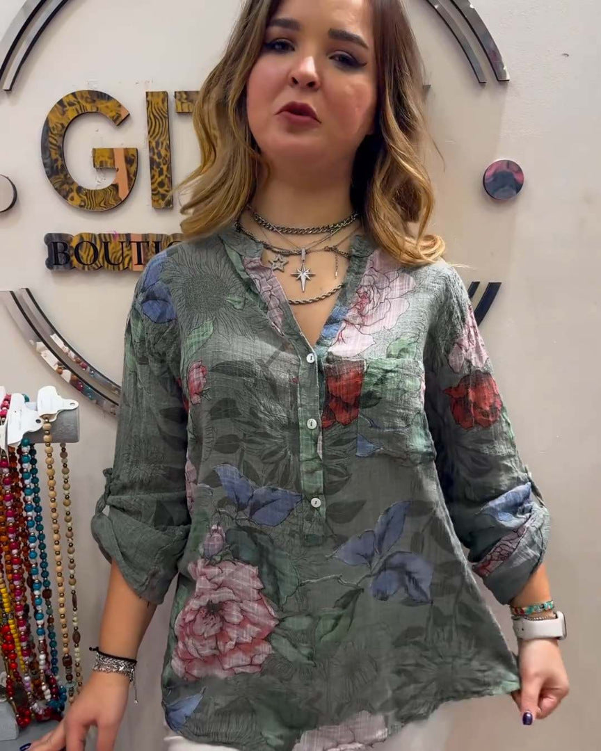 💐【S-5XL】🦋2025 nueva camisa de cuello alto de moda para mujer