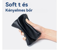 Prémium bőrpénztárca｜Kavicsos mintázat｜RFID biztonsági lopásgátló｜Uniszex