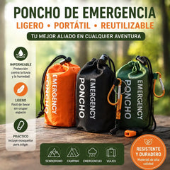 Impermeable de primeros auxilios para exteriores, para acampar, protección contra la hipotermia en la naturaleza, impermeable de emergencia para supervivencia, ropa de abrigo.