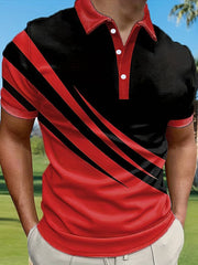 🔥👔【S-6XL】Nova poletna moška črtasta 3D-tiskana POLO majica