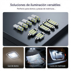 【20 piezas】🚗✨ Kit Universal de Luces LED para Interior de Auto | Súper Brillantes y Fácil Instalación 💡🔥