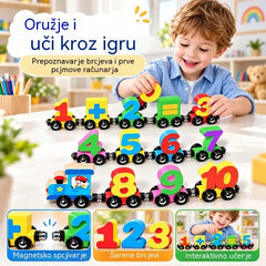 🔥Kupite 1, dobijte 1 gratis🔥🚂 Magnetski vlak s brojevima za djecu | Edukativna igračka za slaganje za učenje kroz igru