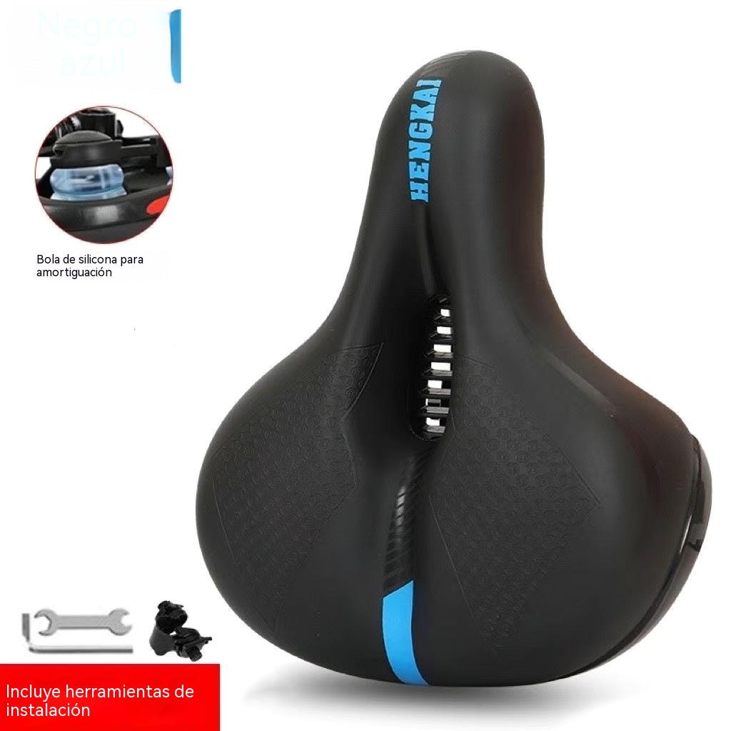 🚴Sillín universal de silicona engrosada para bicicletas, transpirable, amortiguador, impermeable y antideslizante, apto para todo tipo de bicicletas.