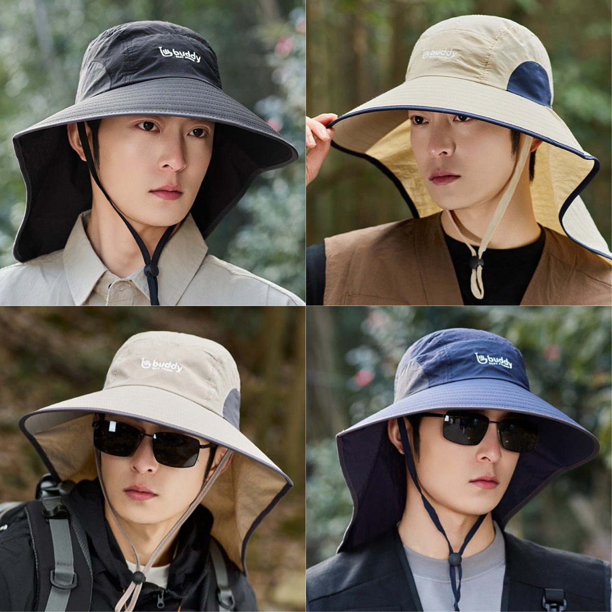🔥✨【Compra 1 y llévate 1 gratis（2 piezas）】🧢Sombrero tipo cubo plegable unisex para protección solar