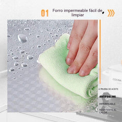 【60cm*10m】🛡️ Lámina Adhesiva de Aluminio Removible – Antigrasa, Resistente al Calor y Fácil de Limpiar