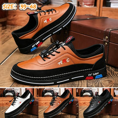 💯🔥【39-48】🔥Los zapatos de negocios casuales para hombre están hechos de cuero impermeable y resistente a las manchas con una suela suave para un uso cómodo.