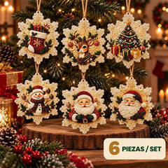 🎄✨ Kit 6 Adornos Navideños de Madera DIY – Para Pintar y Personalizar | Manualidades Navideñas en Familia 🖌️