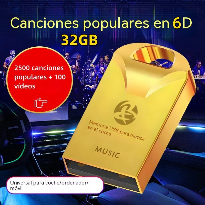 🔥🔥【32 GB】Aukštos kokybės universalus USB raktas muzikai automobilyje【2 500 populiarių dainų + 100 vaizdo įrašų】