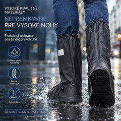 Najlepšia ochrana pred dažďom! Vysoké nepremokavé obaly na obuv (výška 40 cm)! Hrubá protisklzová podrážka · Odolné PVC · K dispozícii v čiernej a priehľadnej farbe!