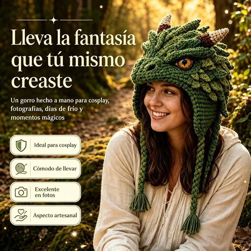 ✨🧶 Kit de Crochet DIY: Gorro con Capucha de Fantasía – Teje tu Estilo Mágico 🧝‍♀️✨