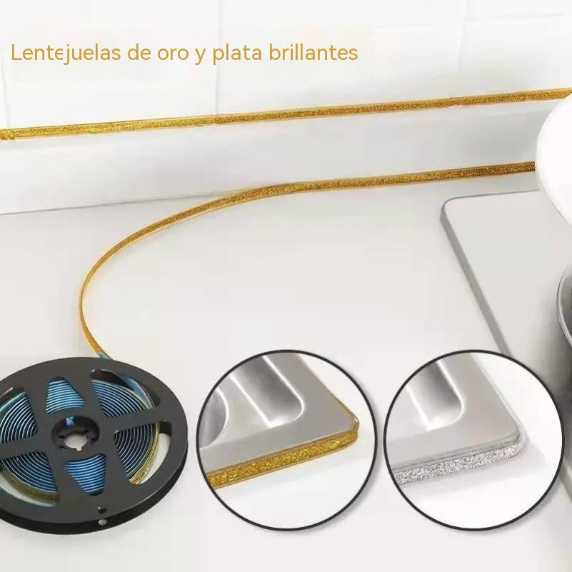 【6M】Sellador para juntas de cocina, impermeable, a prueba de moho y humedad; sellador para baños.