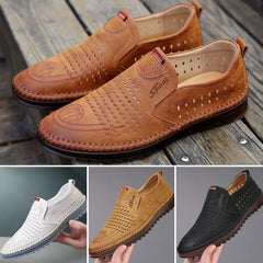 👟【49%OFF】Zapatos casuales de cuero genuino para hombre, hechos a mano