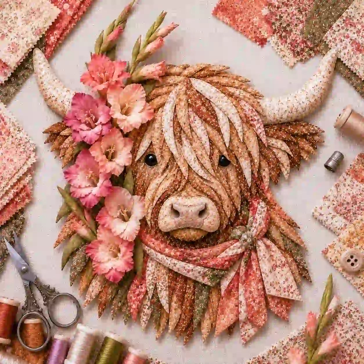 🐮💐Kit de tela 3D para armar | ✂️💕El set incluye todas las piezas