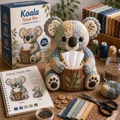 🐨🧒Kit de bricolaje para caja de pañuelos con temática de animales salvajes