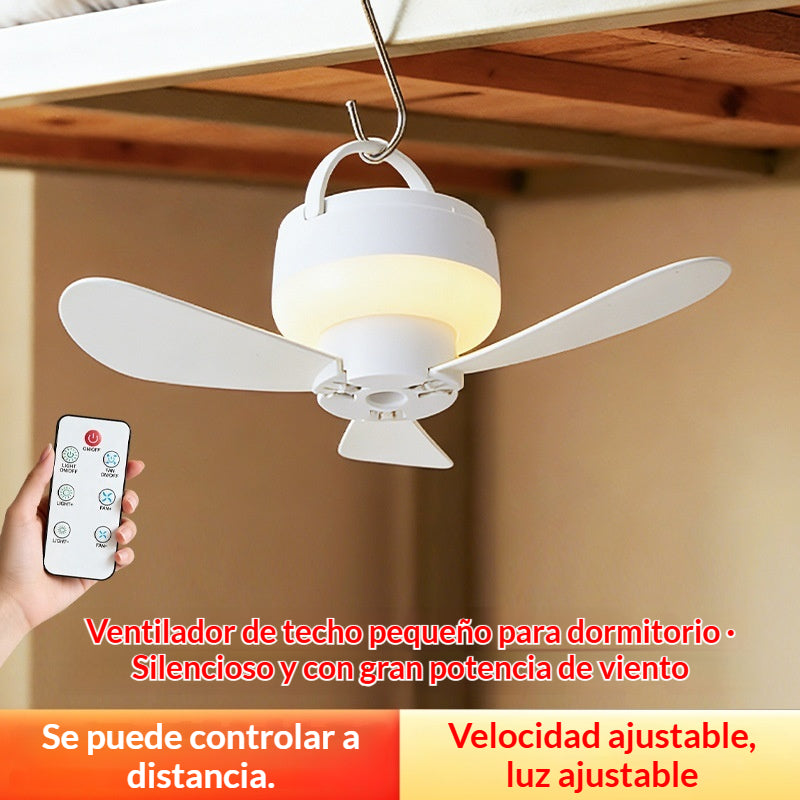 ⏰ Oferta por tiempo limitado: ¡Ventilador de techo recargable con luz LED! 🌬️✨ Incluye un cable de alimentación de 1,5 metros.
