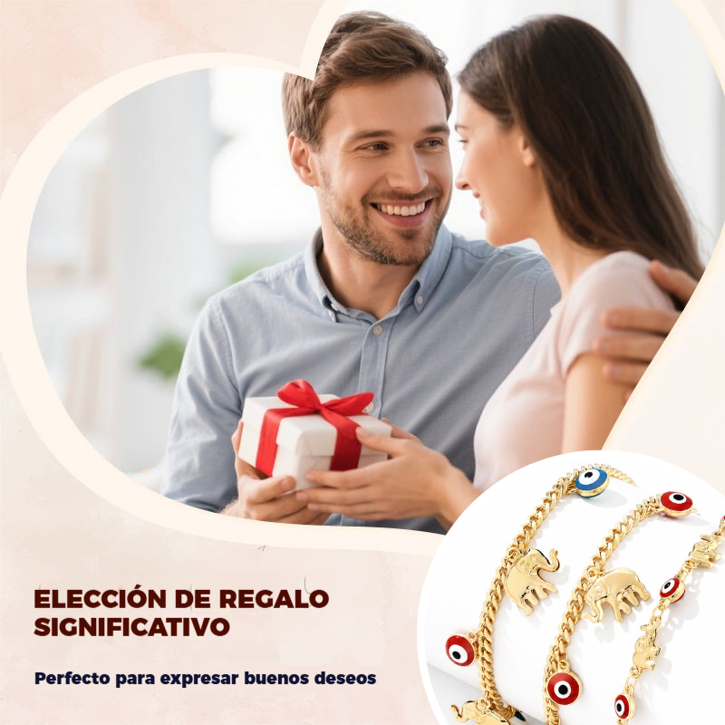 🔥Compra 1 y llévate 1 gratis (2 piezas)📿 🌀 Pulsera de estilo bohemio con colgante de elefante de la suerte: Un colgante con significado, longitud ajustable, material chapado en oro✨