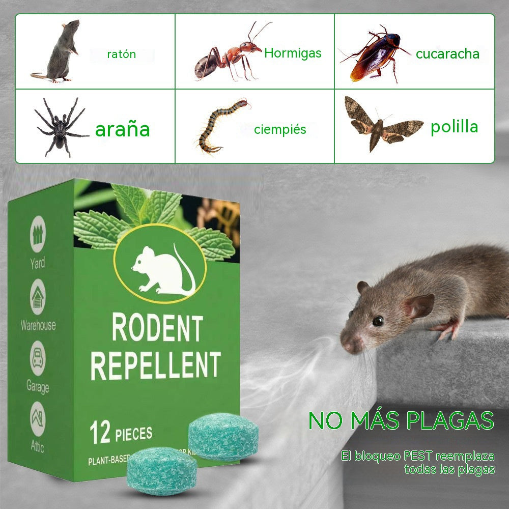 🌿✨ Bolas repelentes naturales para ratas – Repelente de ratas con aceite de menta y limón (12 bolas)