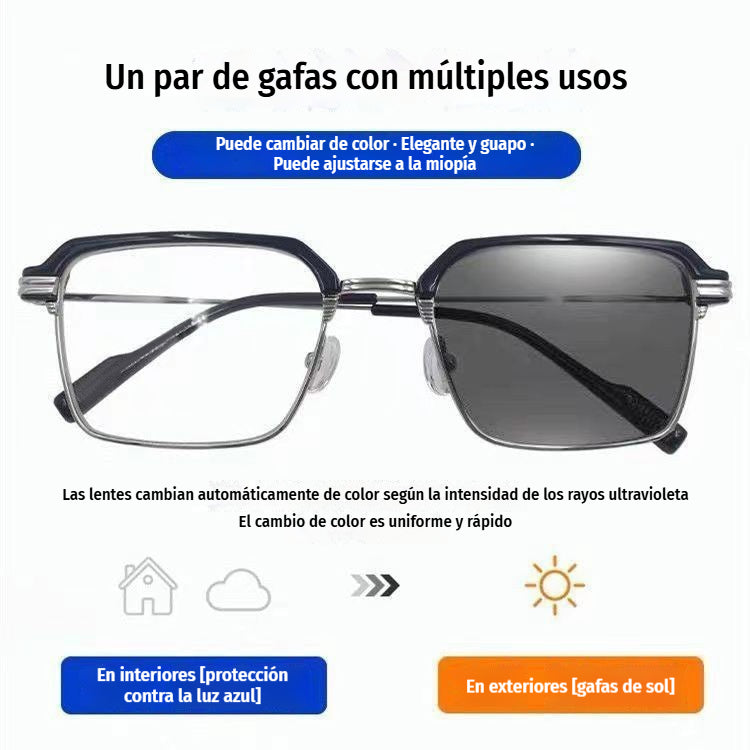 【Compra 1 y llévate 1 gratis】👓 Gafas de lectura con autoenfoque 🔍 Enfoque automático de 1 a 7 dioptrías ☀️ Lentes fotosensibles (claras dentro, oscuras fuera) 🛡️ Antirrayos UV【2 piezas 23 euros】