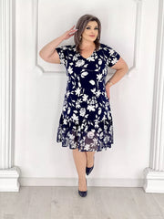 💙🌸【S-5XL】Vestido de alta calidad, cómodo y de moda.