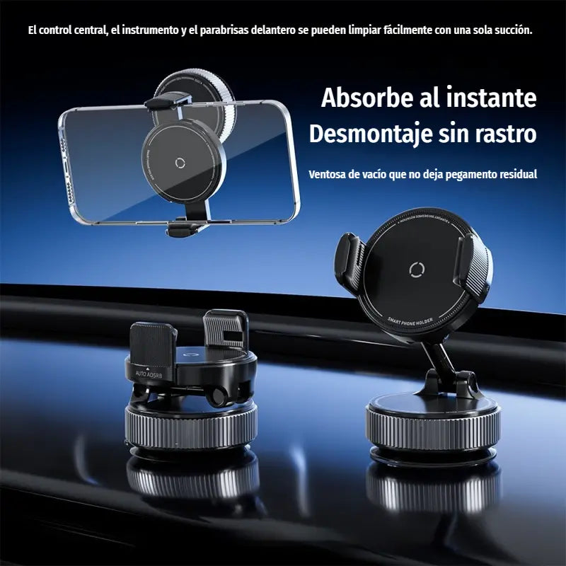 ✨💪Soporte magnético ajustable para coche con base de succión al vacío, soporte magnético universal estable para teléfono, accesorio para el interior del coche