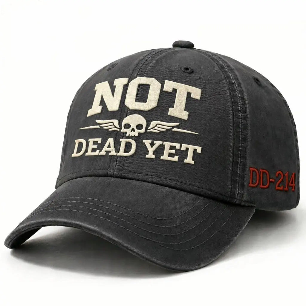 🔥🧢 Rebajas de Año Nuevo 2026 | Gorra vintage con motivo desgastado "NOT DEAD YET"