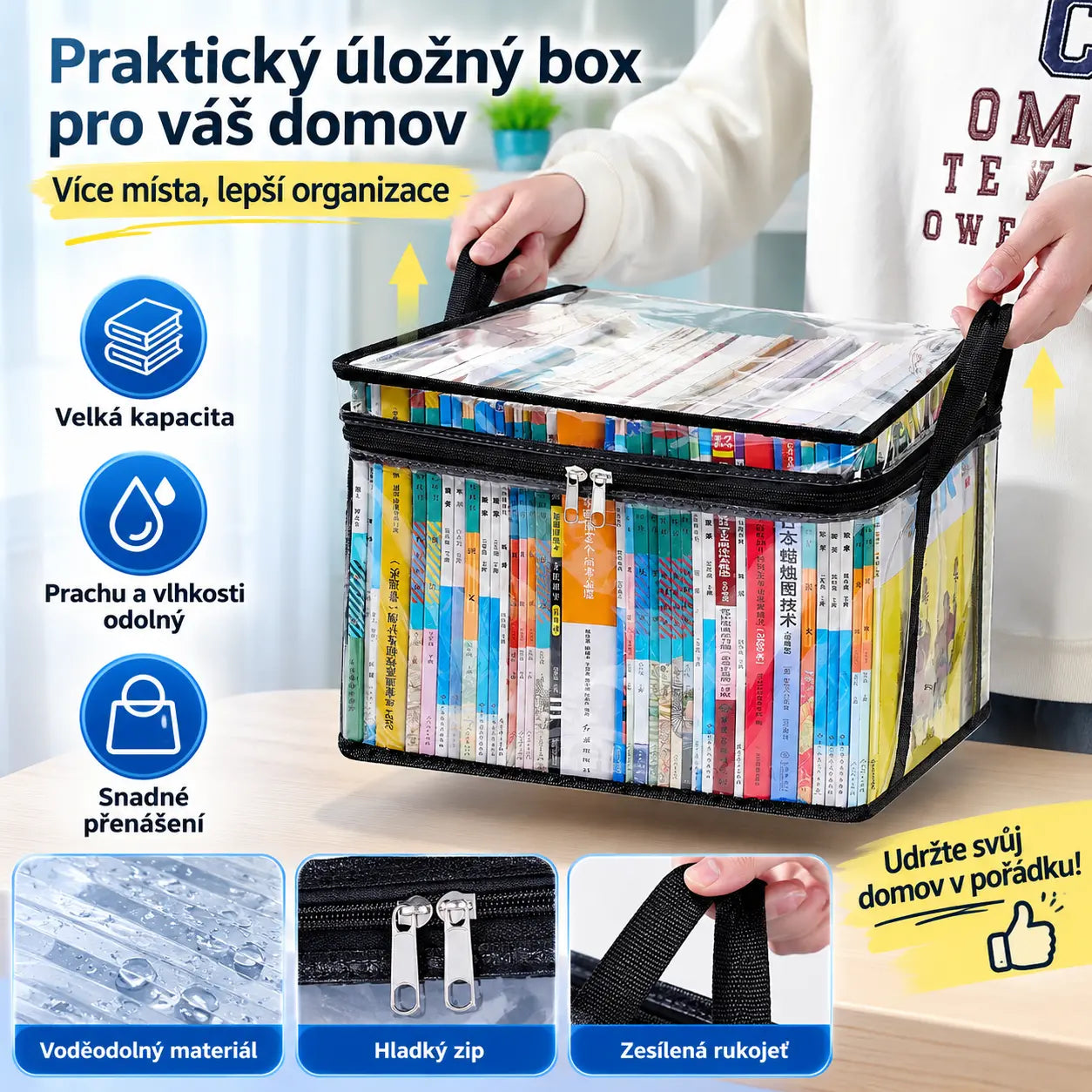 🔥Časově omezená nabídka: Ušetřete 49 % 📦Velké, odolné, zesílené průhledné plastové úložné tašky, vhodné pro uložení oblečení, stěhování a běžné skladování.