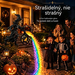 🧙‍♀️🎃 Záhradná lampa Čarodejnícky kotol s LED svetlom – Úžasná vonkajšia dekorácia 🔮✨