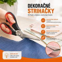 ✂️ Viacúčelové nožnice na rezanie s cikcakovou strihacou hranou – na látky, papier a remeslá 🧵