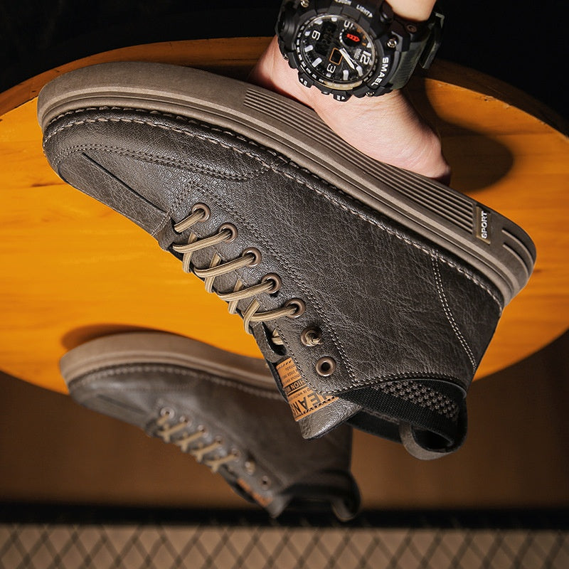 💪Zapatos altos retro para hombre de otoño e invierno, estilo retro británico