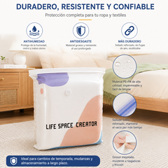 👕📦【5 piezas】Bolsas de compresión para guardar ropa, no requieren vacío, diseño reforzado.