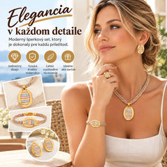 📢📢 ZĽAVA 50%! ⏰ Elegantná 4-dielna sada šperkov s kamienkami