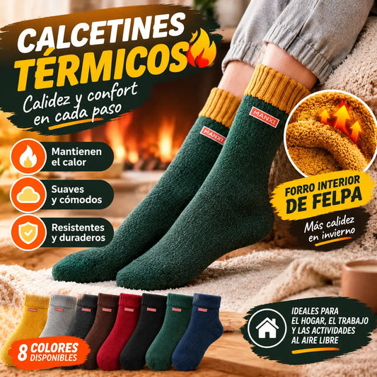 🧦【10 párů za 600 Kč】Zesílené zimní ponožky z čisté bavlny, sahající do poloviny lýtek a kompletně podšité fleecem; disponují vlastnostmi neutralizujícími zápach.