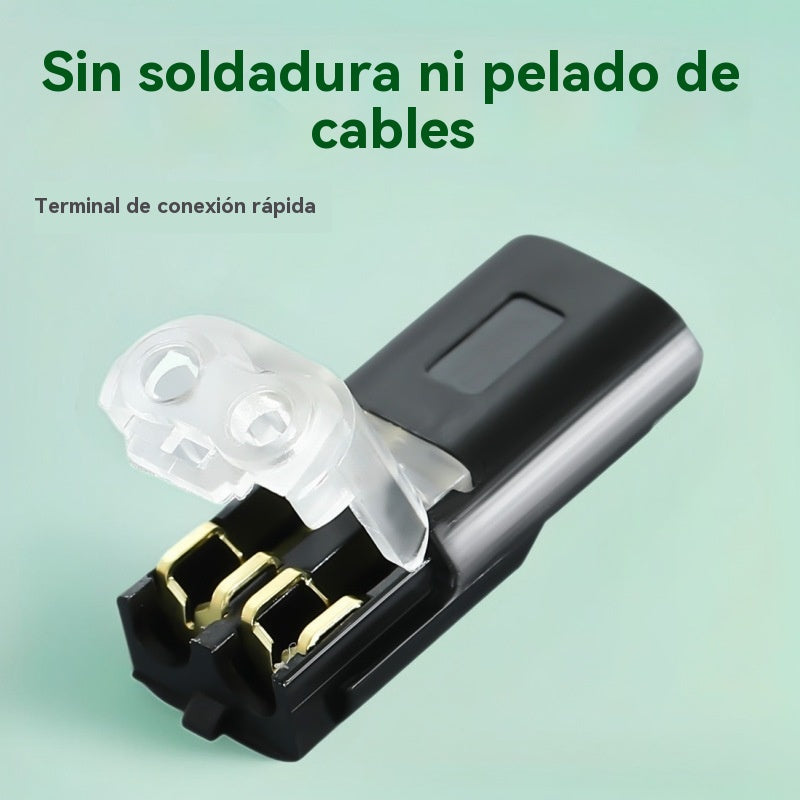 【20 unidades por 24 €】🏆Conector enchufable de doble cable con presilla de bloqueo