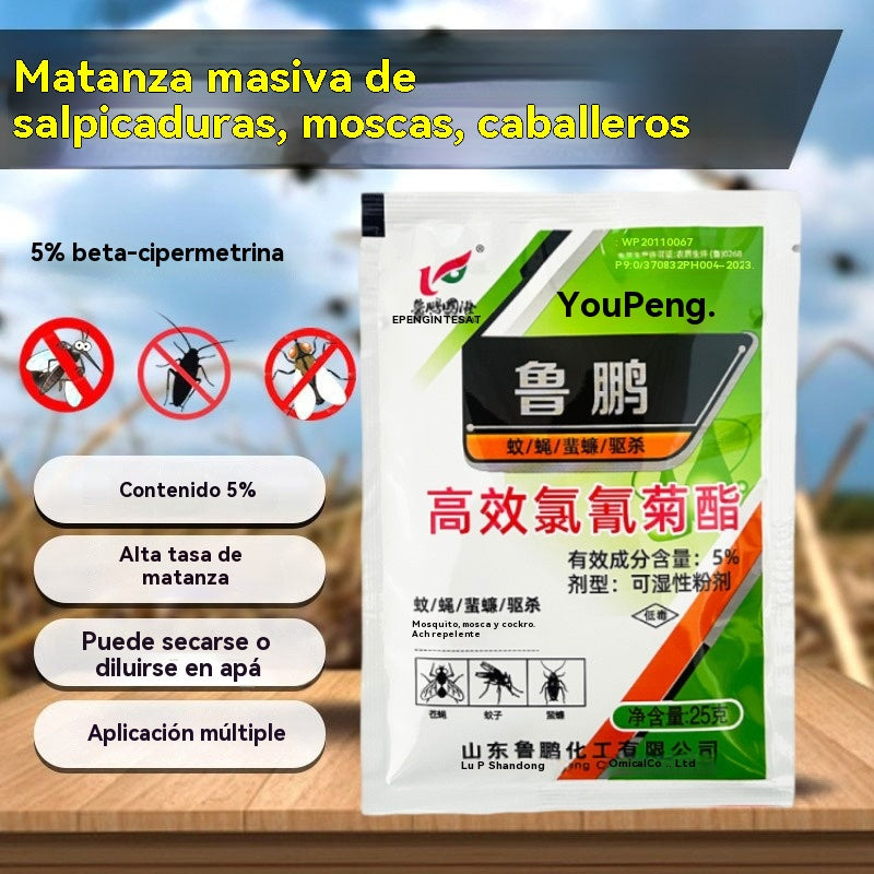 🦟🪰【10 bolsas】El insecticida en polvo de cipermetrina de alta eficiencia más eficaz, se puede utilizar en granjas/hogares/exteriores