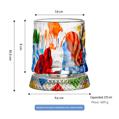 🥃【270ml】💎Vaso de whisky giratorio 360°, vaso de licor antiestrés pintado