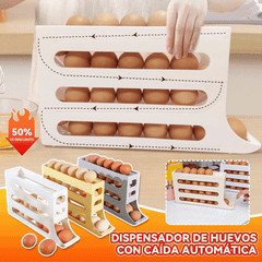 🥚🔥【Compra 1 y llévate 1 gratis】Caja de almacenamiento de huevos deslizante automática de múltiples capas