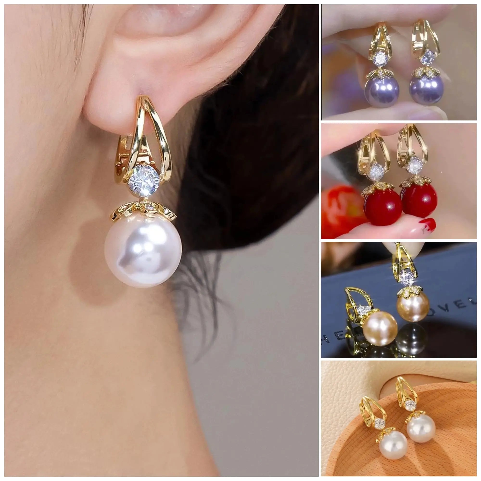 💋Pendientes de plata con perlas de lujo francés de nuevo estilo 2026