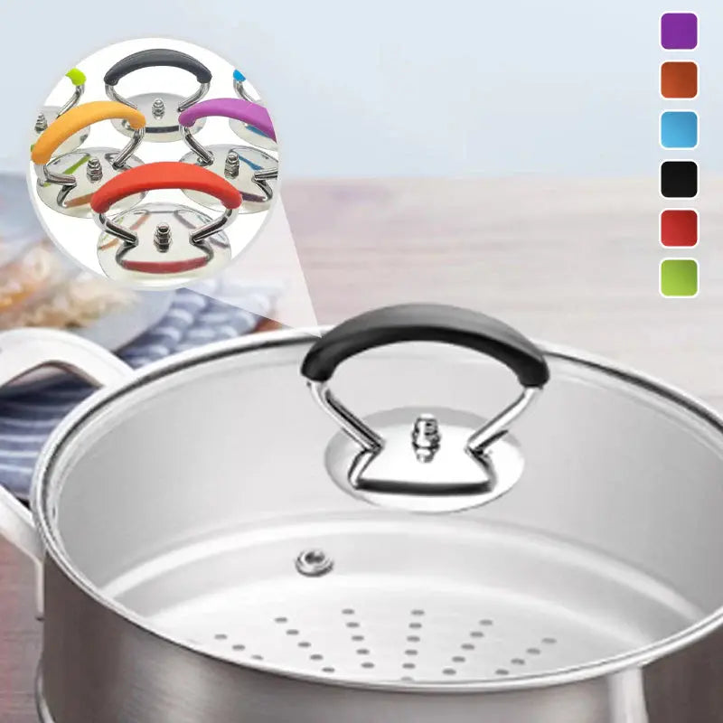 🍳✨️【5 piezas】🥩Mango de repuesto resistente al calor para tapa de olla de silicona