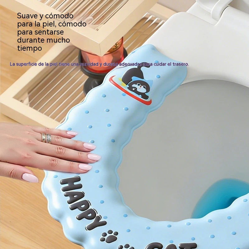 🎁 Compra 1 y llévate 1 gratis, ¡2 unidades por solo 24 €!🚽🧼 Funda de Asiento de Inodoro EVA Suave 4 Estaciones – Impermeable, Lavable y Súper Cómoda