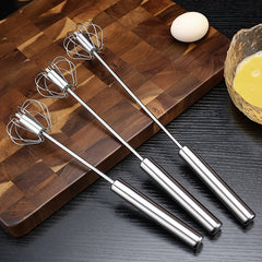 25€☀️🐣【 Conjunto de 3 piezas】Batidor de huevos semiautomático de acero inoxidable