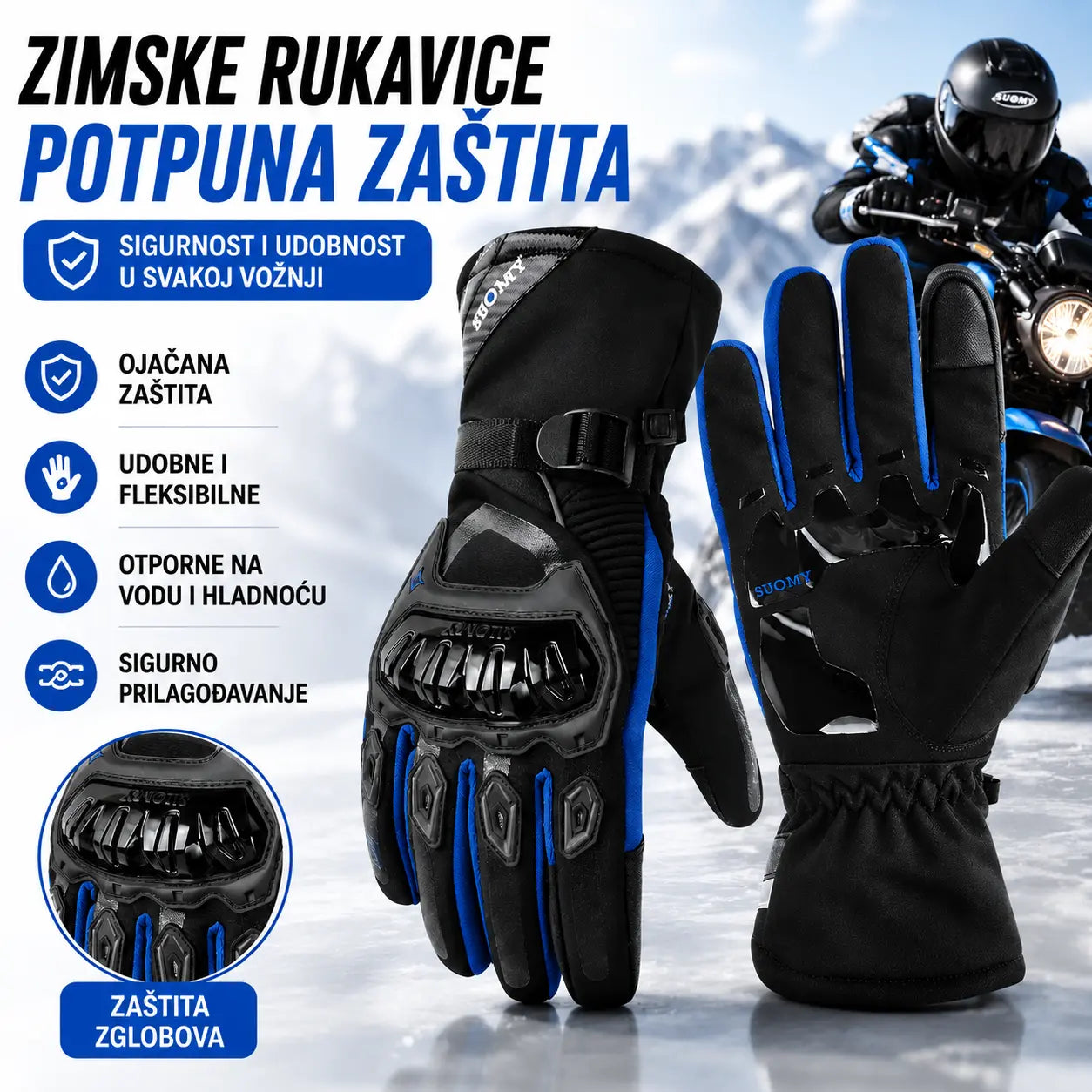 🔥🧤Termo rukavice za motocikle | Izolirane