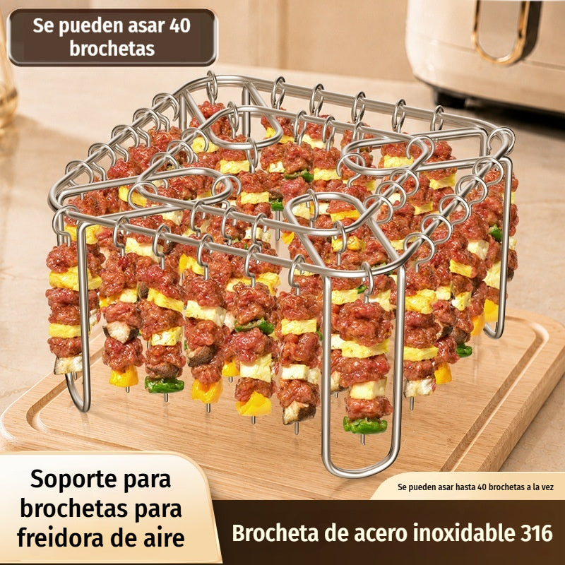 🔥【Incluye 40 ganchos】✨Parrilla para barbacoa de acero inoxidable 316🍢