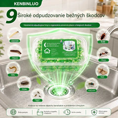 2 pakiranja (100 tablet) 👍Vodotopne kapsule za odstranjevanje vonjav iz odtokov - popolna rešitev za preprečevanje širjenja vonjav v kopalnicah in kuhinjah.