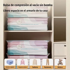 🧳 5 artículos por 28 euros 💨 Bolsa de almacenamiento al vacío grande y compresible: no requiere bomba, es a prueba de fugas e ideal para ahorrar espacio en maletas y en casa ✈️