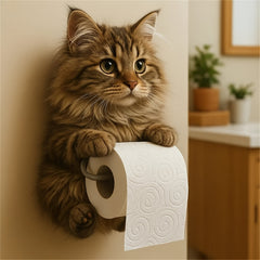 💥 50 % de descuento: ¡último día! 🐱 Adorable portarrollos de papel higiénico con estampado de gatos.
