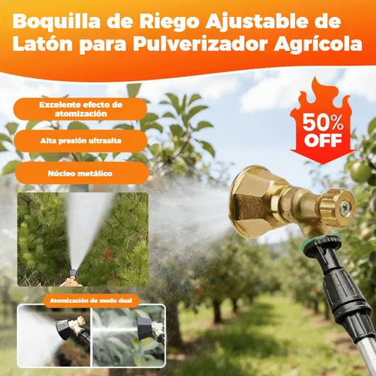 🔥Compra uno y llévate otro gratis🔥🌾Boquilla de Riego Ajustable de Latón para Pulverizador Agrícola ✅️Pago contra entrega