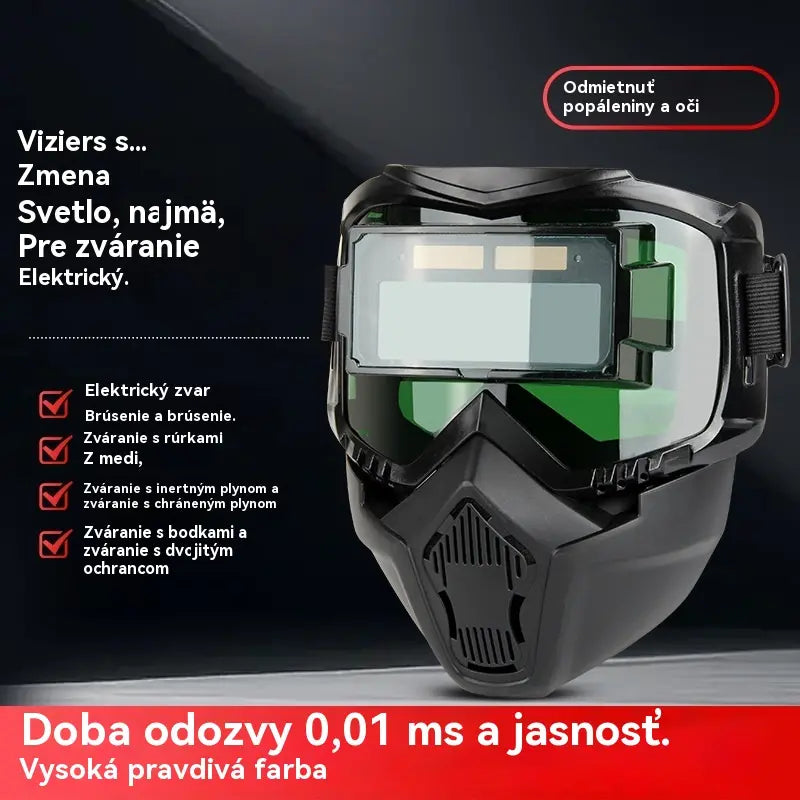 🔥⚡Automaticky zatemňovacia zváračská kukla pre bezpečnosť očí