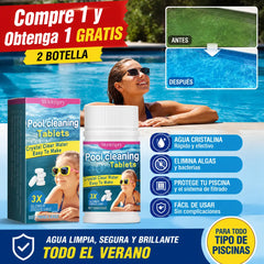 🔥Compre 1 y obtenga 1 gratis（2 botella）🏊‍Pastillas efervescentes para la limpieza de piscinas