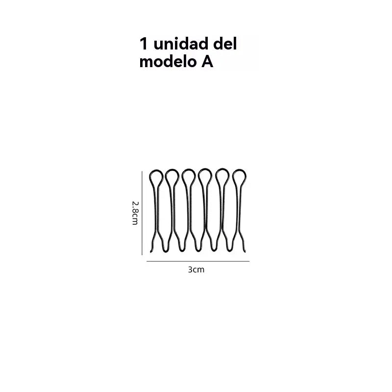 【Juego de 6 piezas】Peineta para cabello rebelde con agarre invisible y flexible