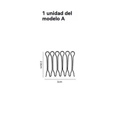 【Juego de 6 piezas】Peineta para cabello rebelde con agarre invisible y flexible